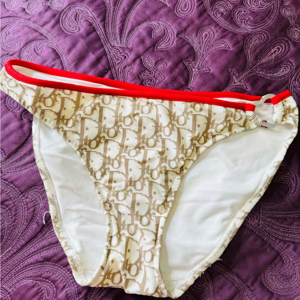 Dior Trotter Monogram Bikini with Red Trim - Picture 4 of 9